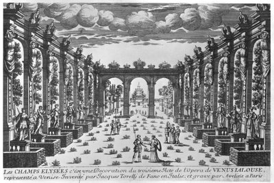 Stage design by Giacomo Torelli for the opera 